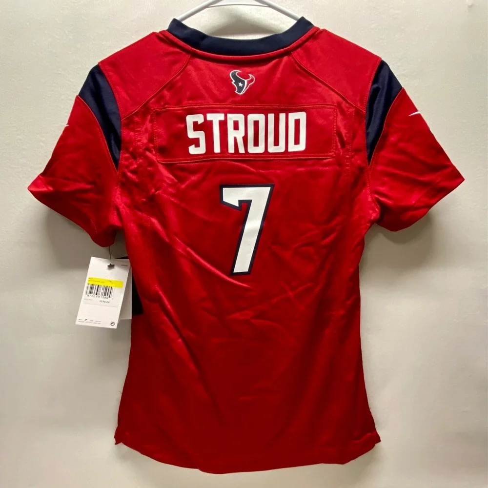 CJ Stroud Houston Texans 7‎ NFL Women's Jersey Small Red Nike On Field Fit NWT